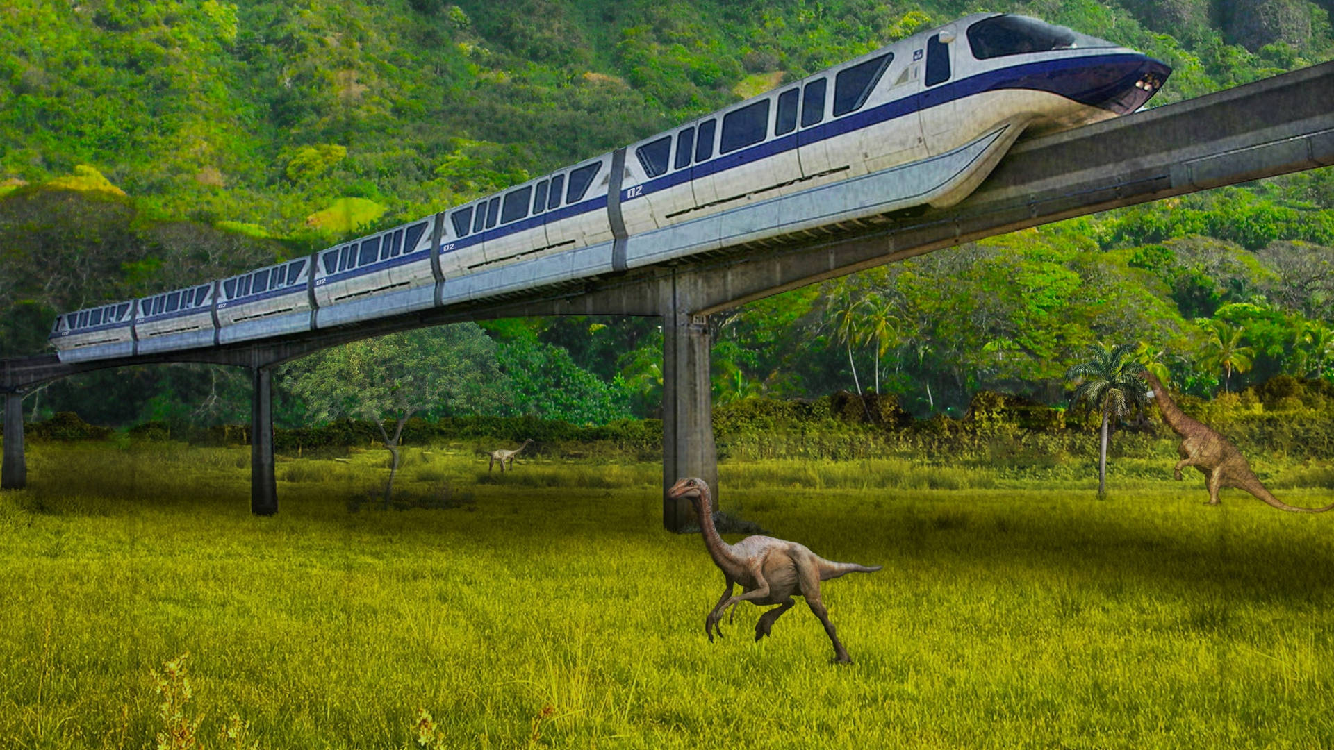 Jurassic World  Train Wallpaper
