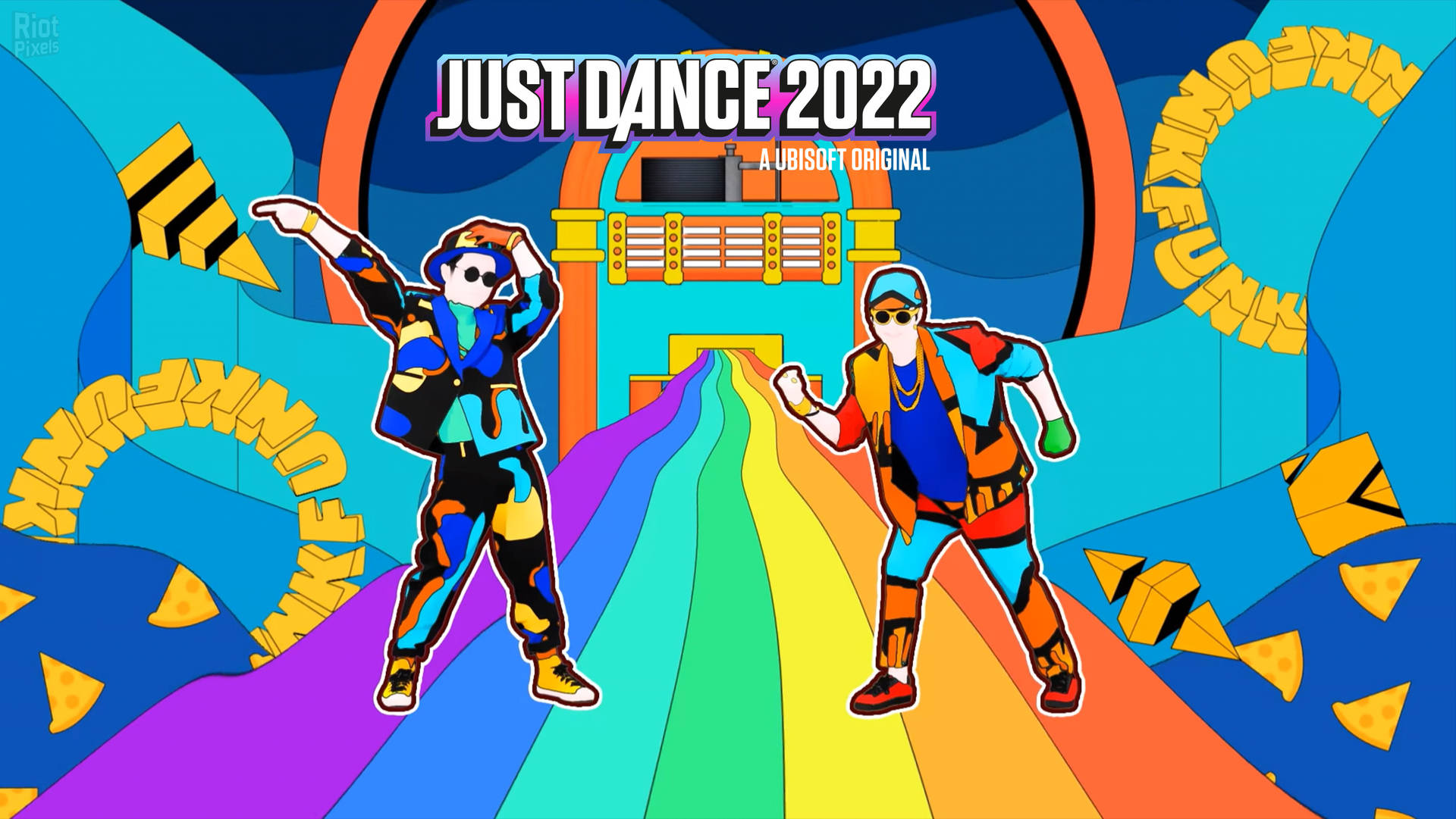 Fundode Tela De Dançarinos De Just Dance 2022 Sobre Um Arco-íris. Papel de Parede