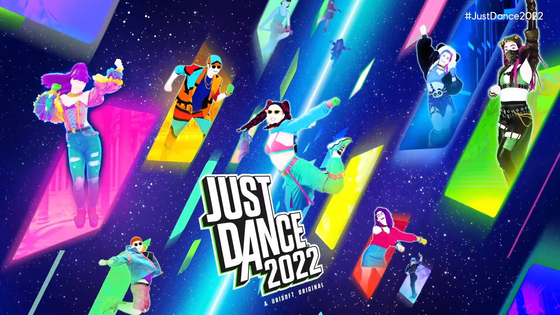 Bailarinesde Just Dance 2022 Saliendo De Los Cuadros. Fondo de pantalla