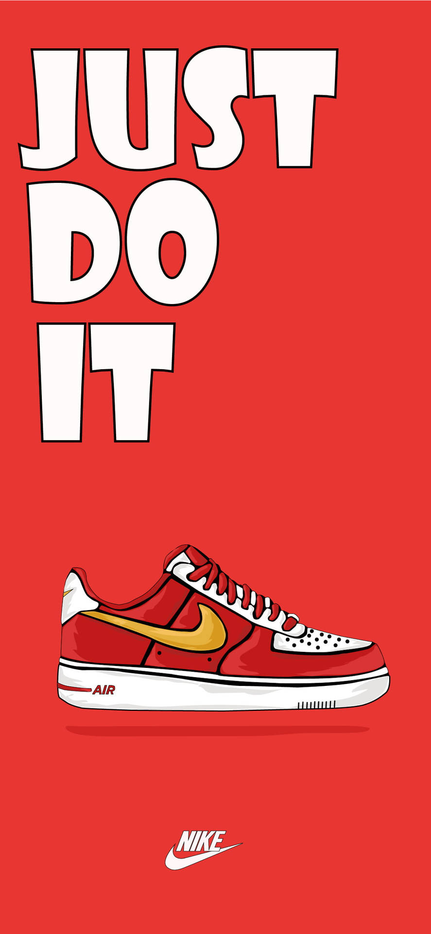 Just Do It Cartoon Nike Shoes Wallpaper