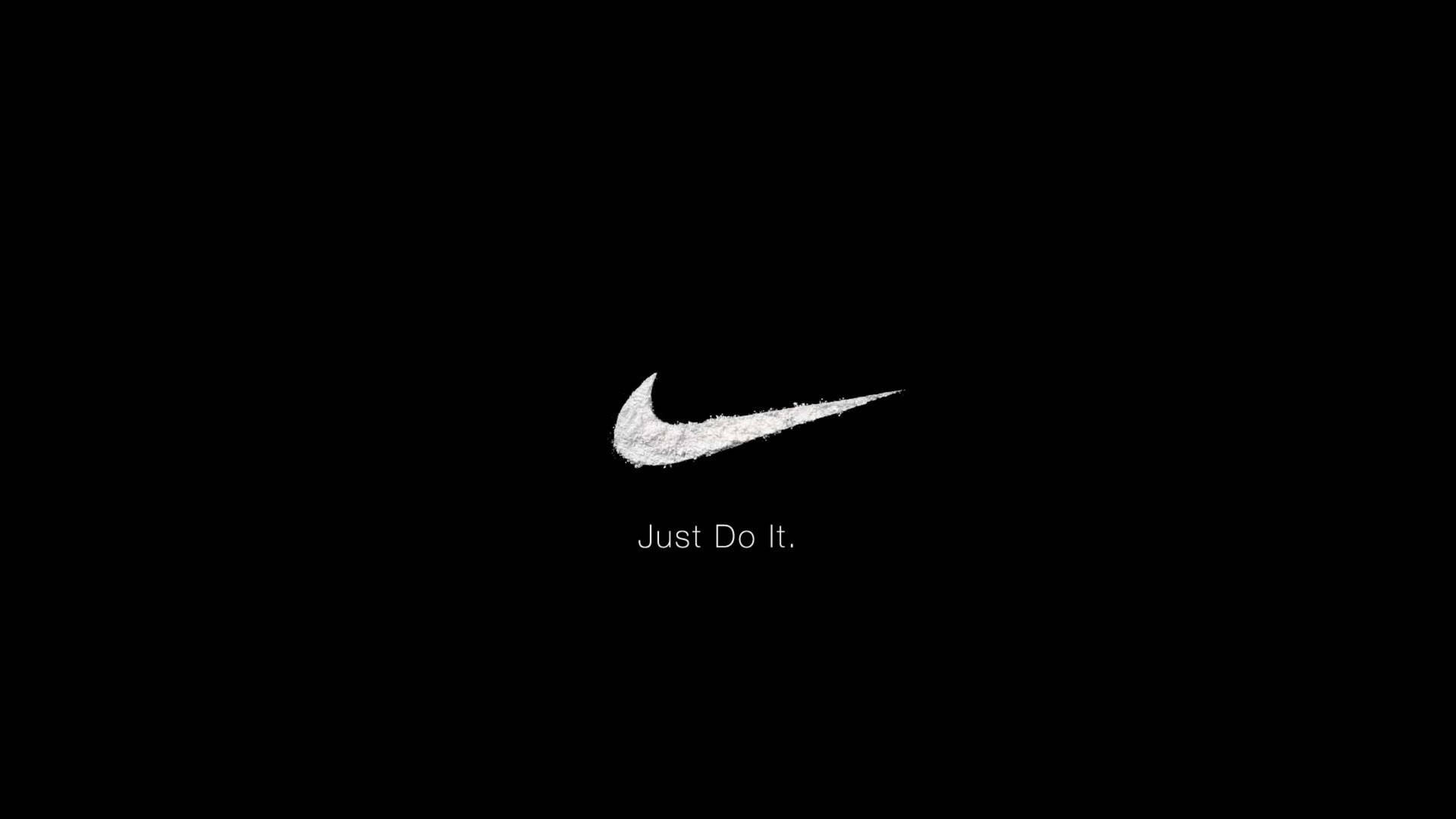 Just Do It Nike Black Logo Wallpaper