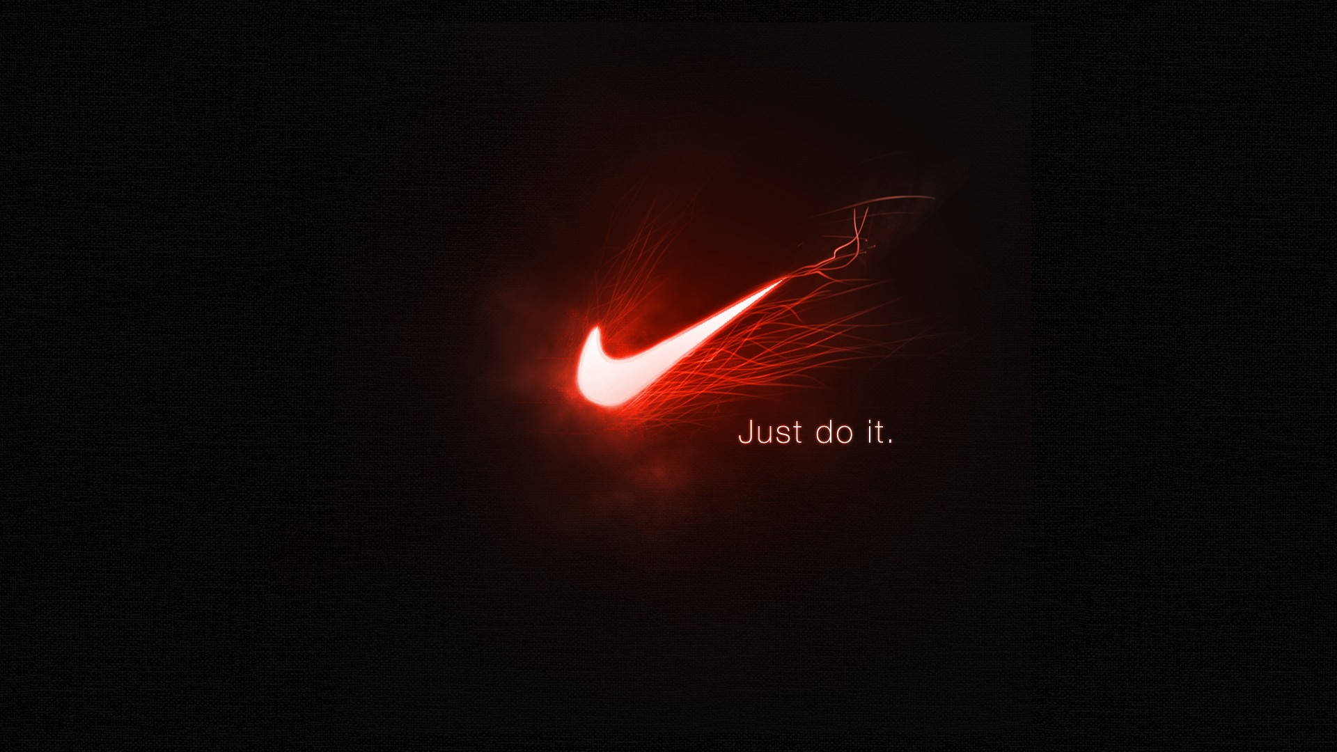 Apenasfaça! Logo Da Nike Em Neon Vermelho Para Papel De Parede Do Computador Ou Celular. Papel de Parede