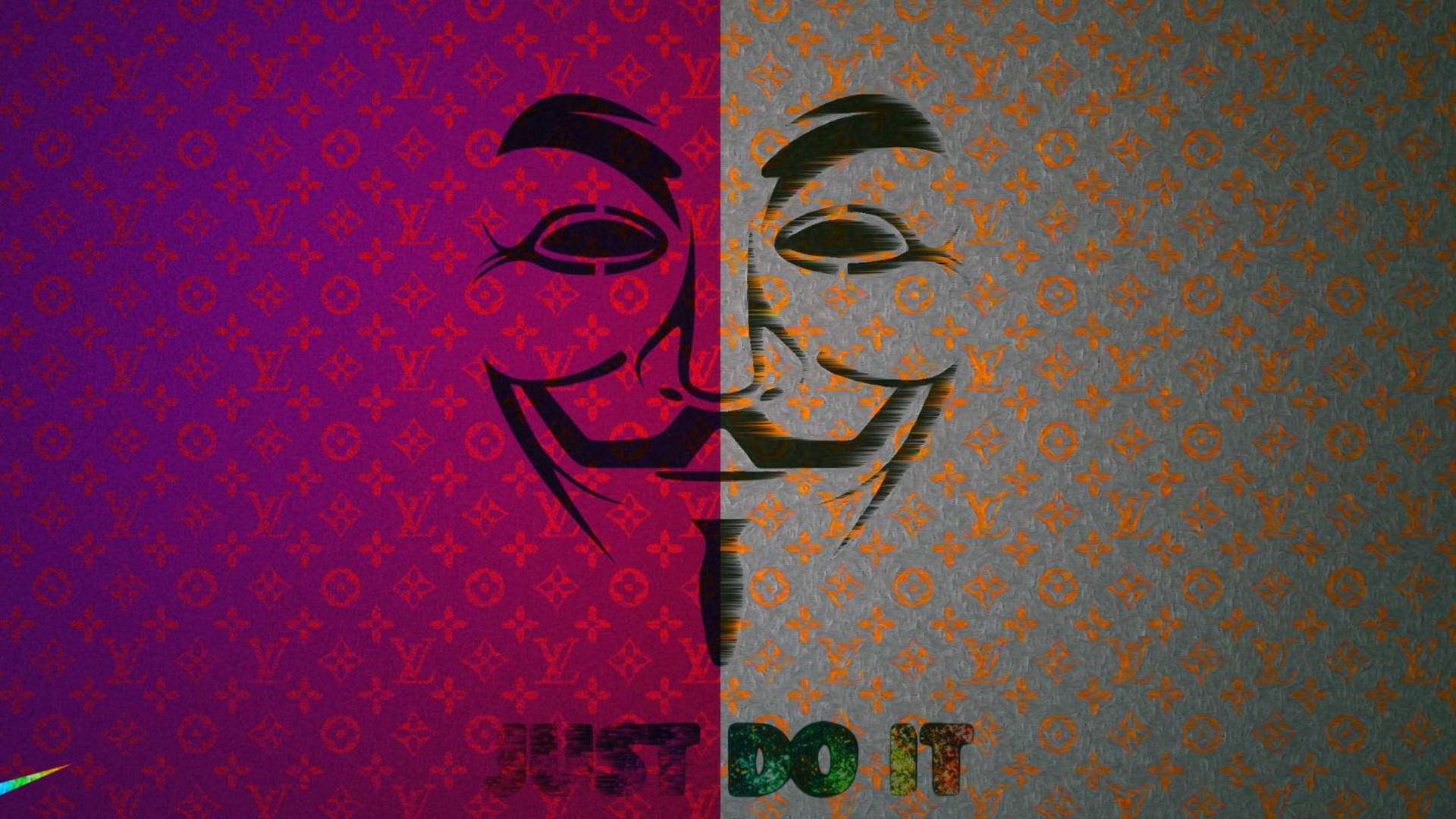 Empowerment through Anonymity - Featuring Just Do It and Vendetta Art Wallpaper