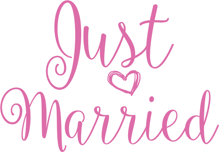 Just Married Calligraphy PNG