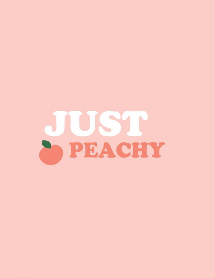 Just Peachy Peach Color Aesthetic With Fruit Wallpaper