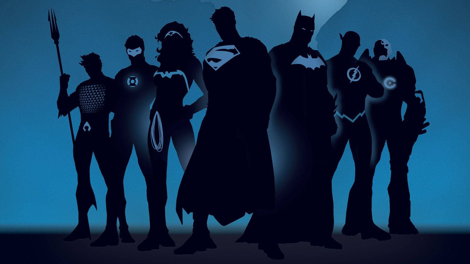 Justice League Blue Minimal Wallpaper