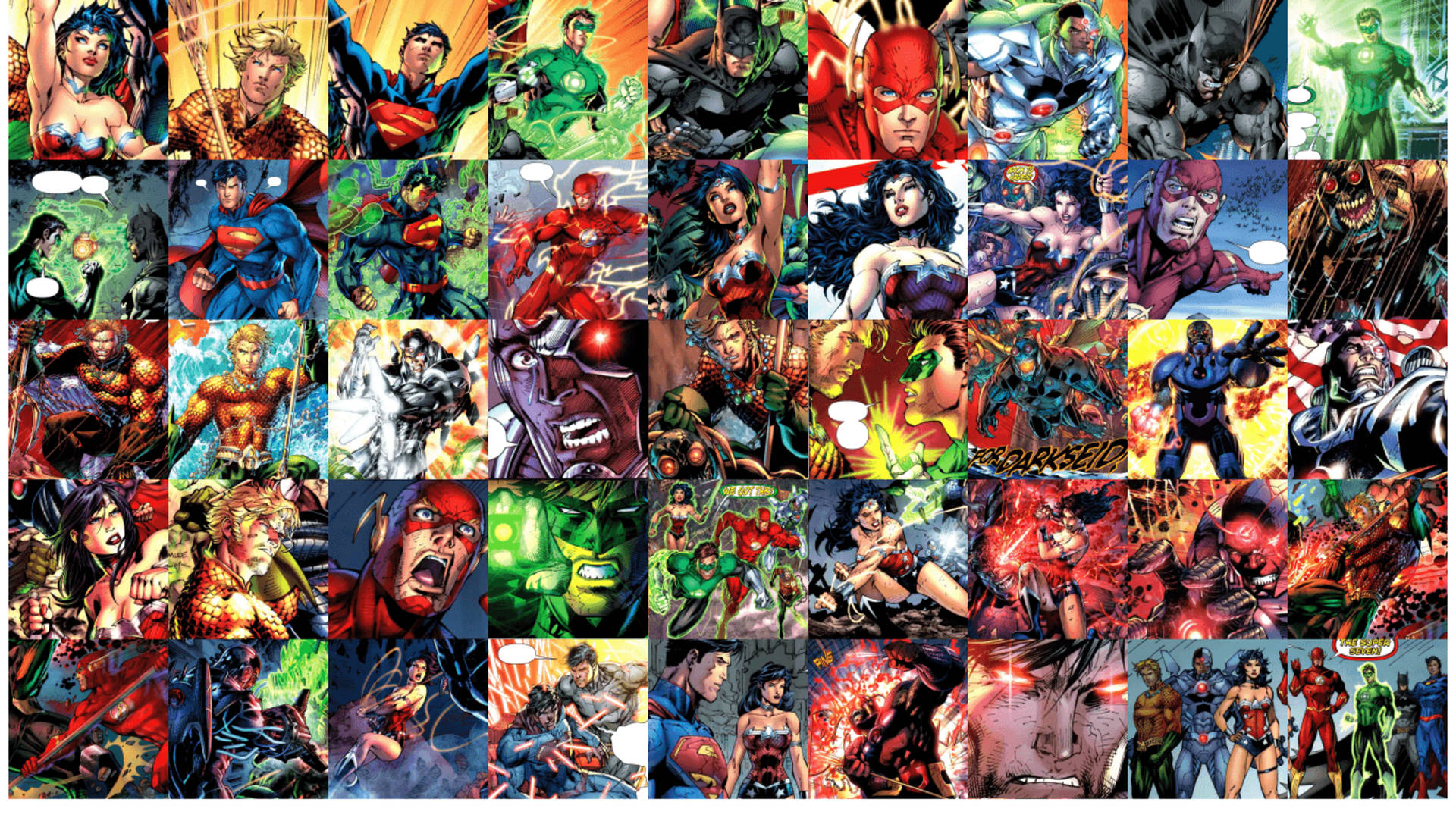 Justice League Comics Collage