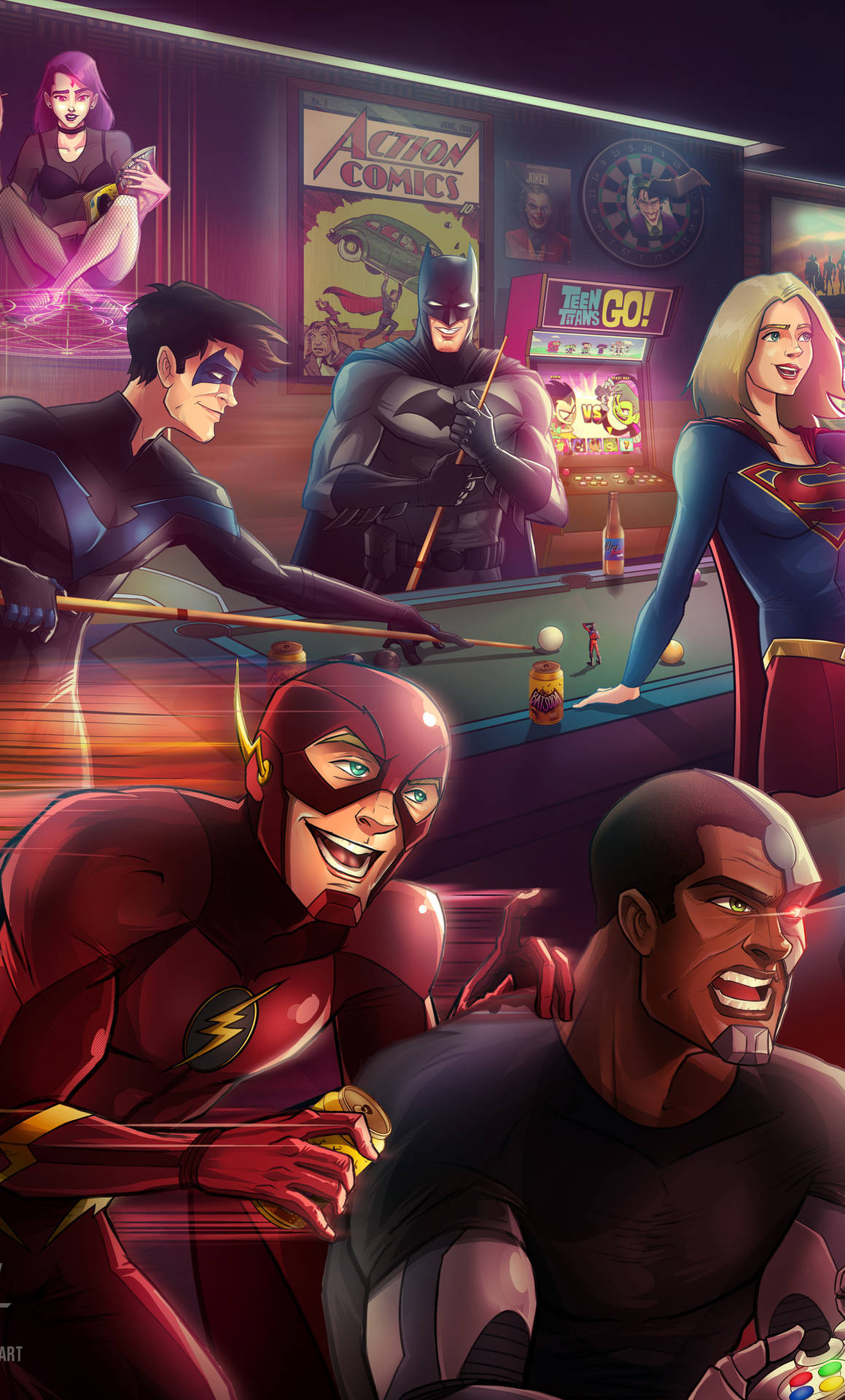 Justice League Dc Superhero Hangout Background