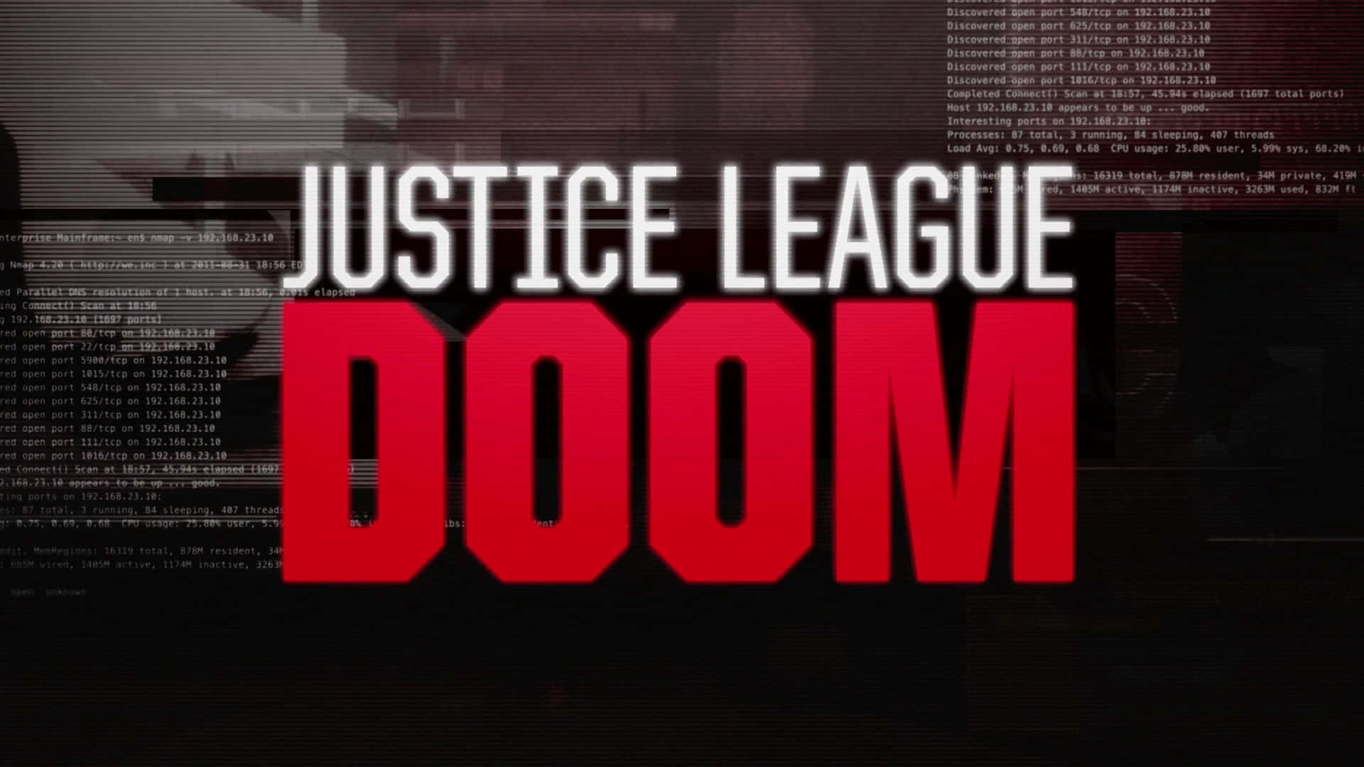 Epic Showdown in Justice League Doom Wallpaper Wallpaper