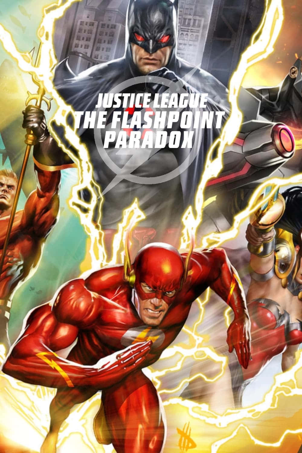 The Flash with the Justice League in the Flashpoint Paradox Wallpaper
