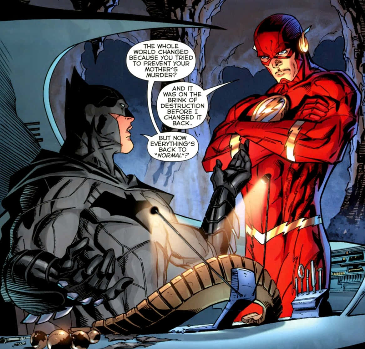 The Flash, Batman and Cyborg in Justice League: The Flashpoint Paradox Wallpaper