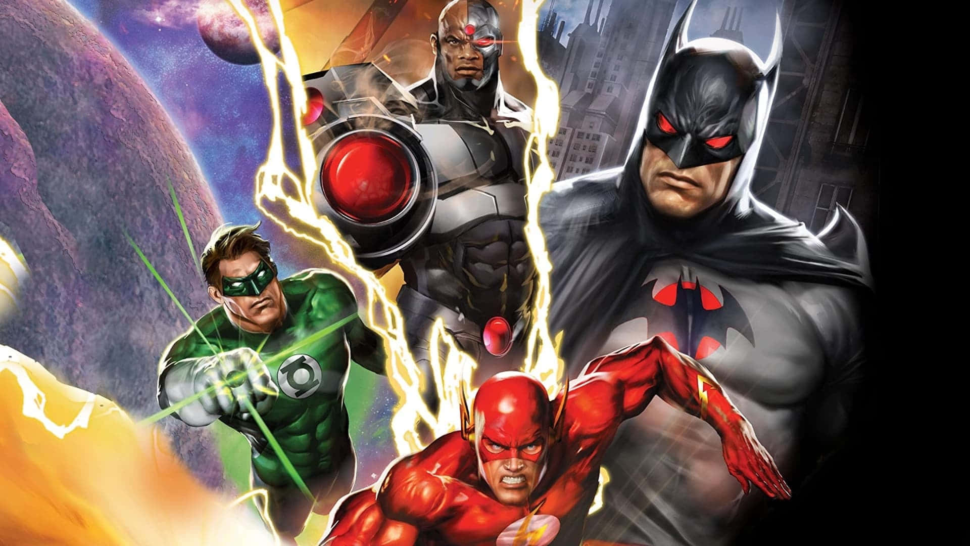 Justice League The Flashpoint Paradox Action Scene Wallpaper
