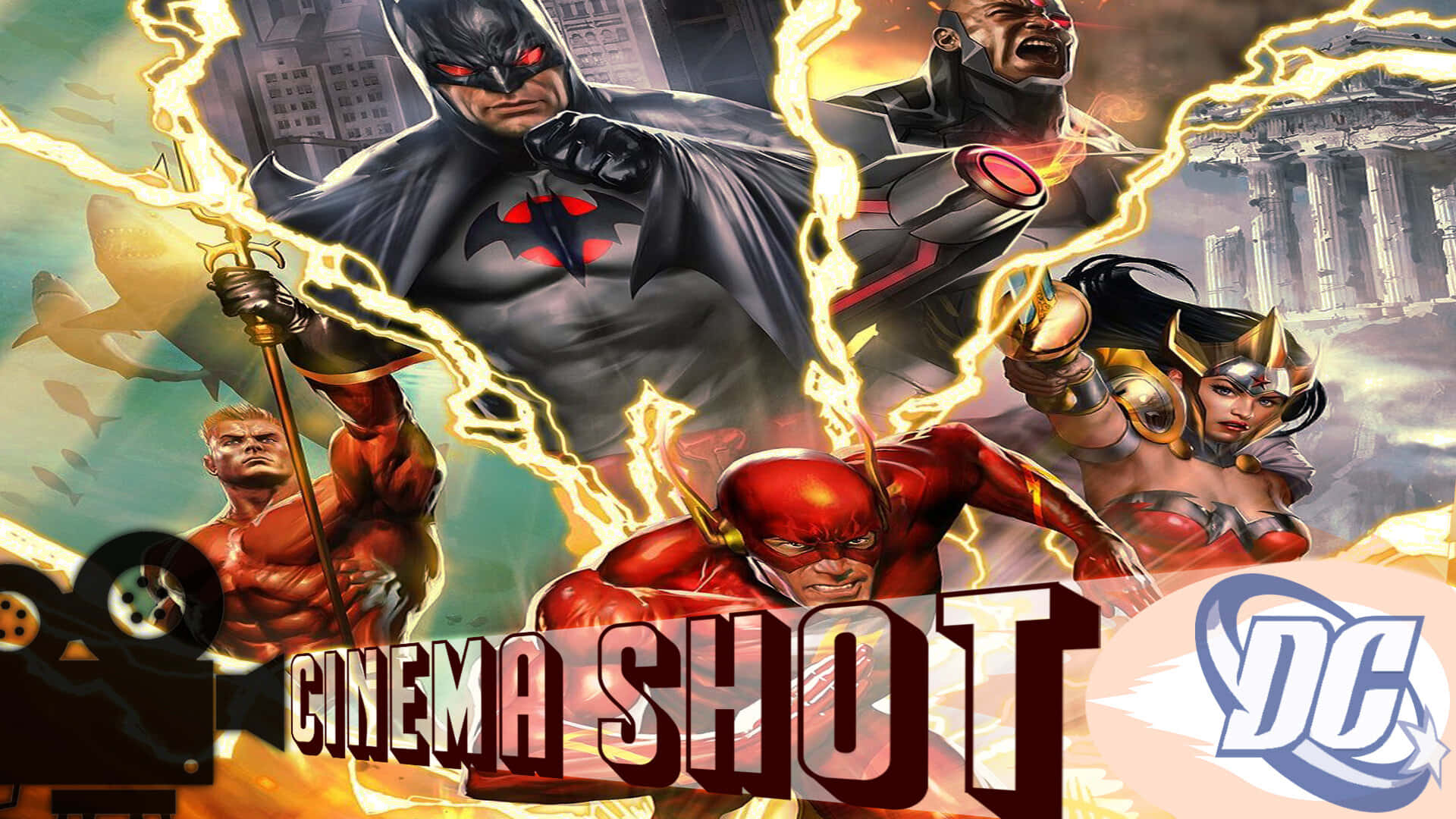 The Flash and the Justice League in Flashpoint Paradox Wallpaper