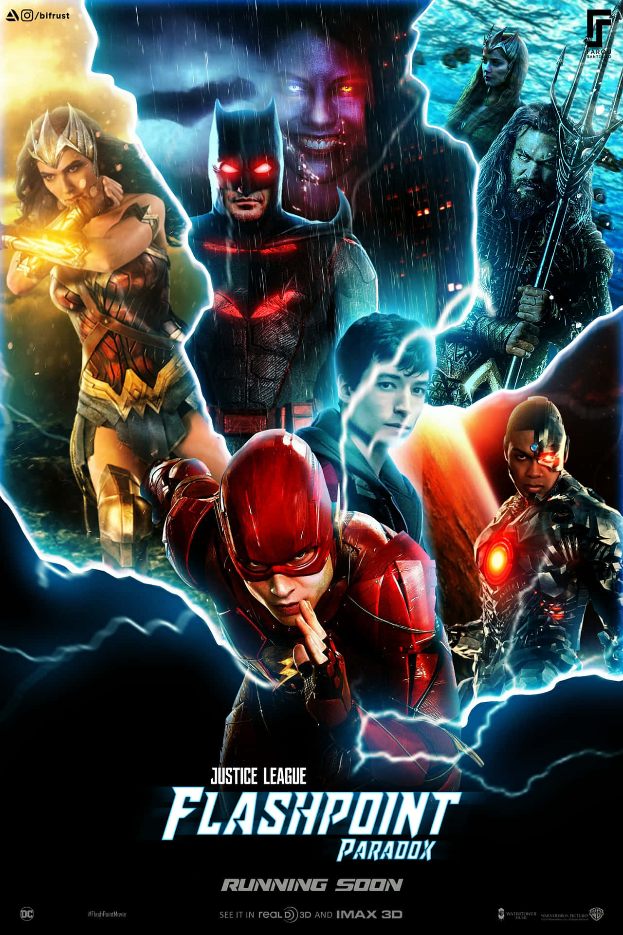 Justice League The Flashpoint Paradox Movie Poster featuring Barry Allen and Thomas Wayne. Wallpaper