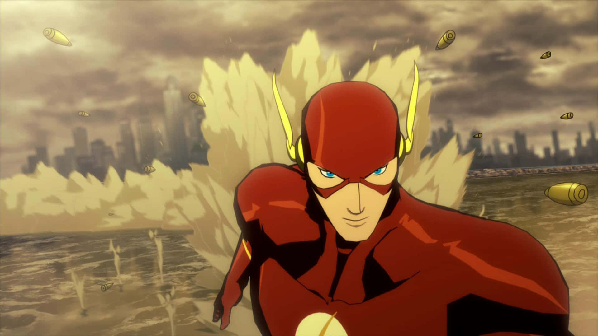 The Flash and his Justice League team members face an alternate reality in The Flashpoint Paradox. Wallpaper