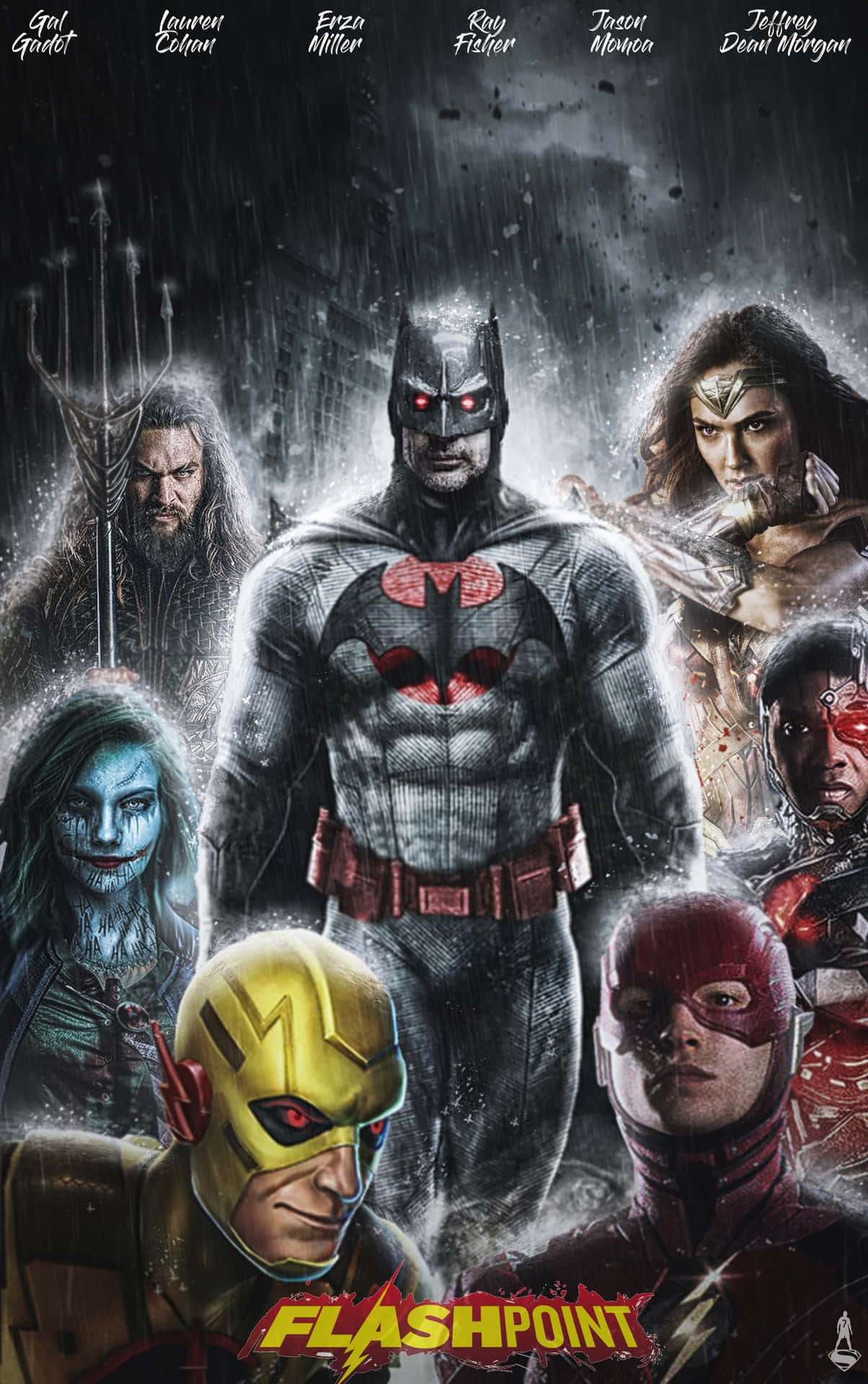 The Justice League members in The Flashpoint Paradox Wallpaper