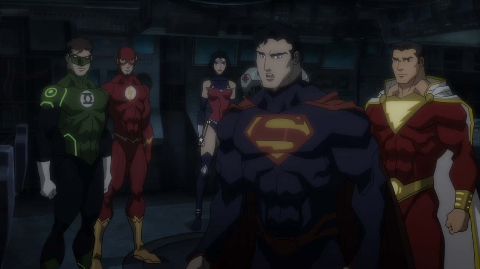 The Justice League Unites in Throne of Atlantis Wallpaper