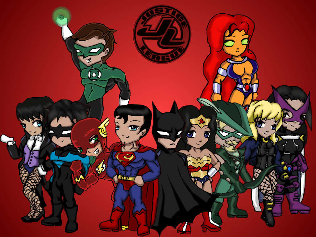 Equipode Justice League Unlimited En Acción. Fondo de pantalla