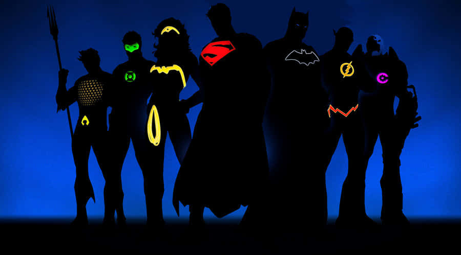 The Ultimate Team - Justice League Unlimited members in a heroic pose Wallpaper