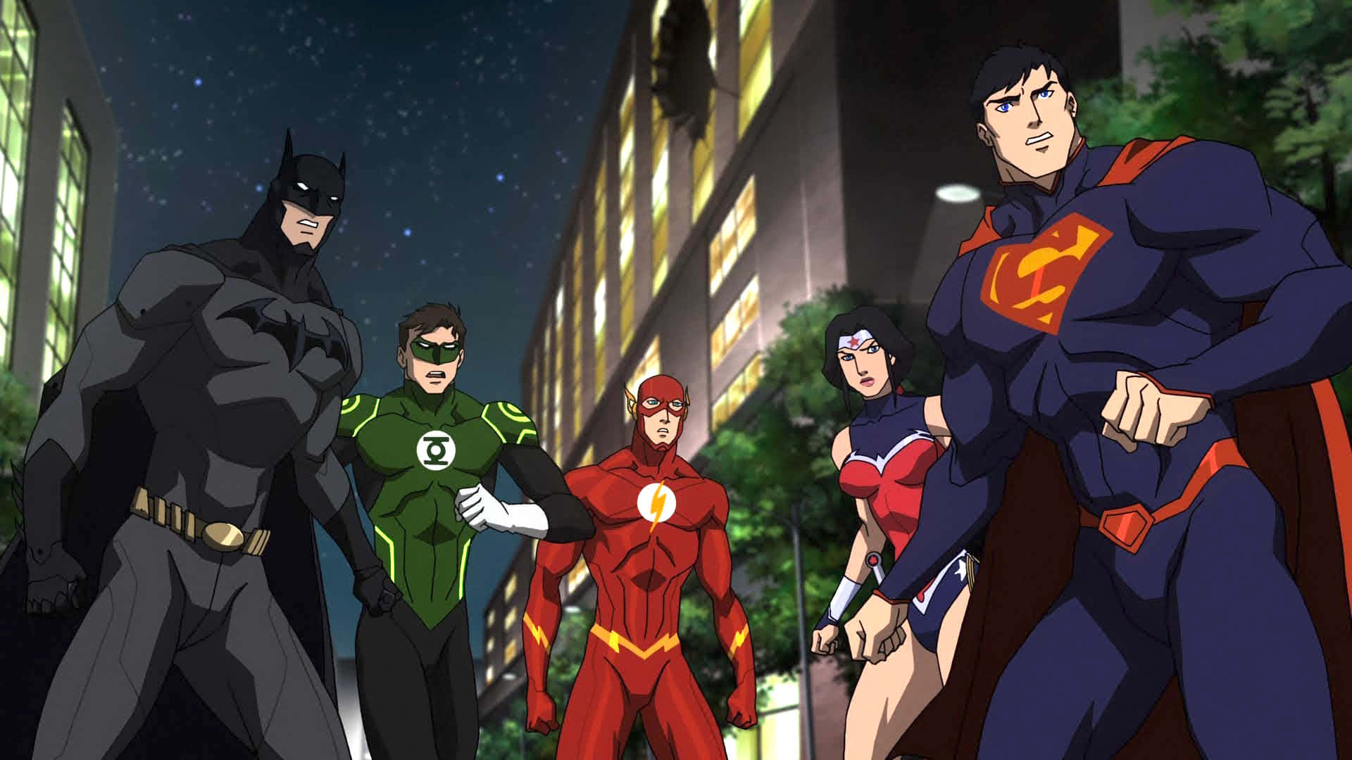The Justice League Assembles in Battle Wallpaper