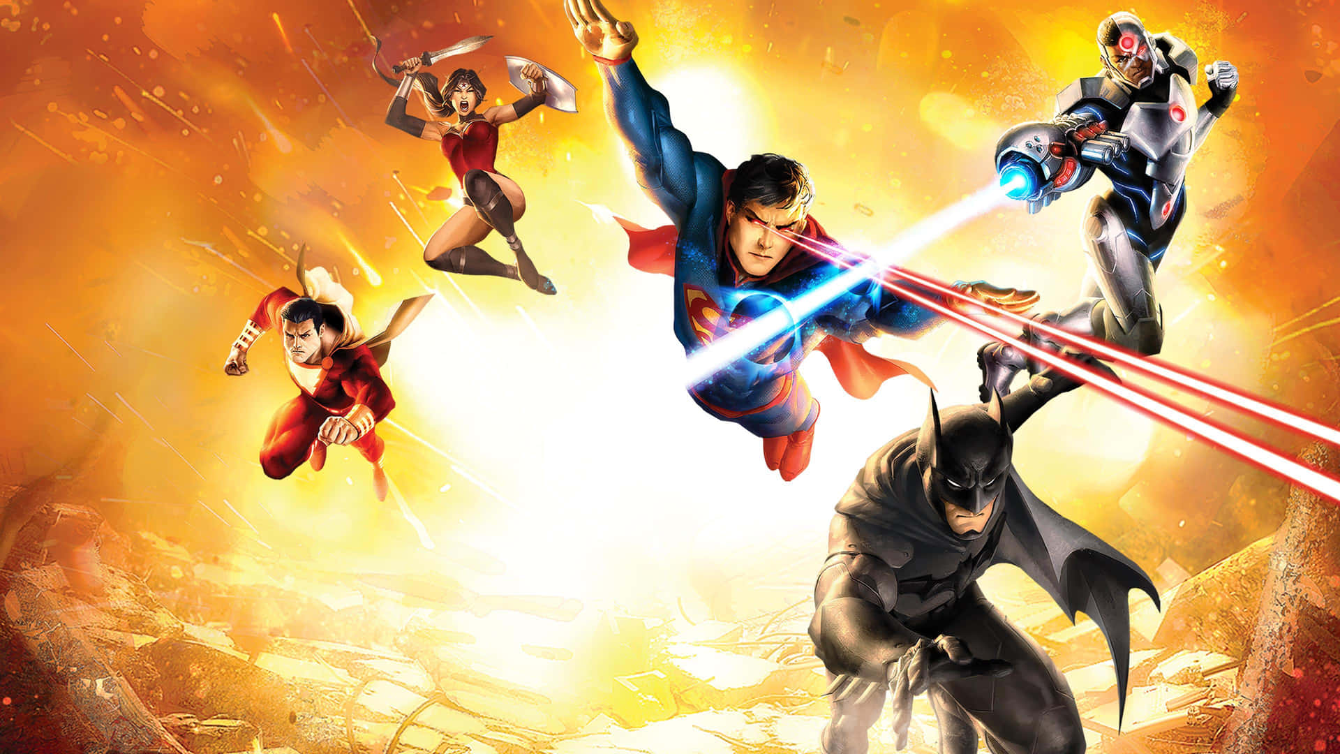 The Justice League Unites: War Begins Wallpaper