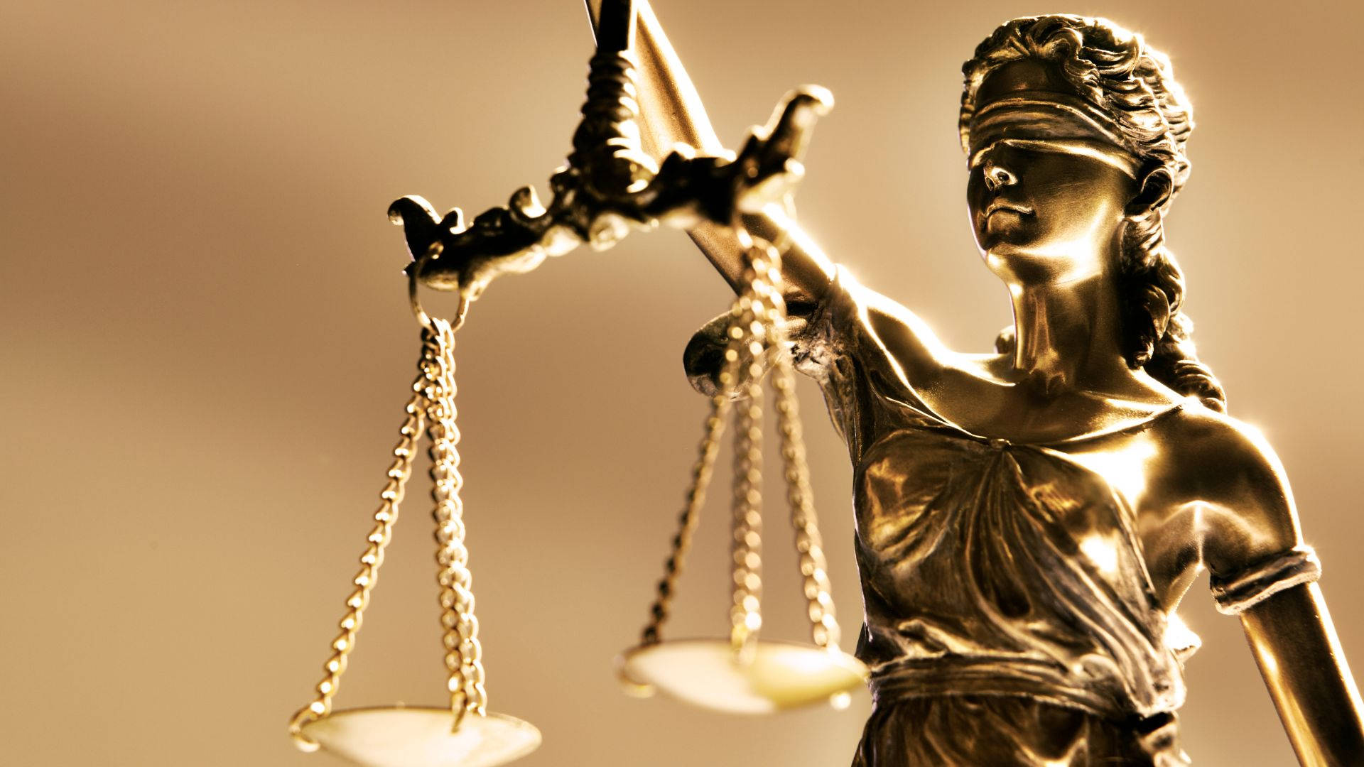 Justice Scale And Lady Justice Background