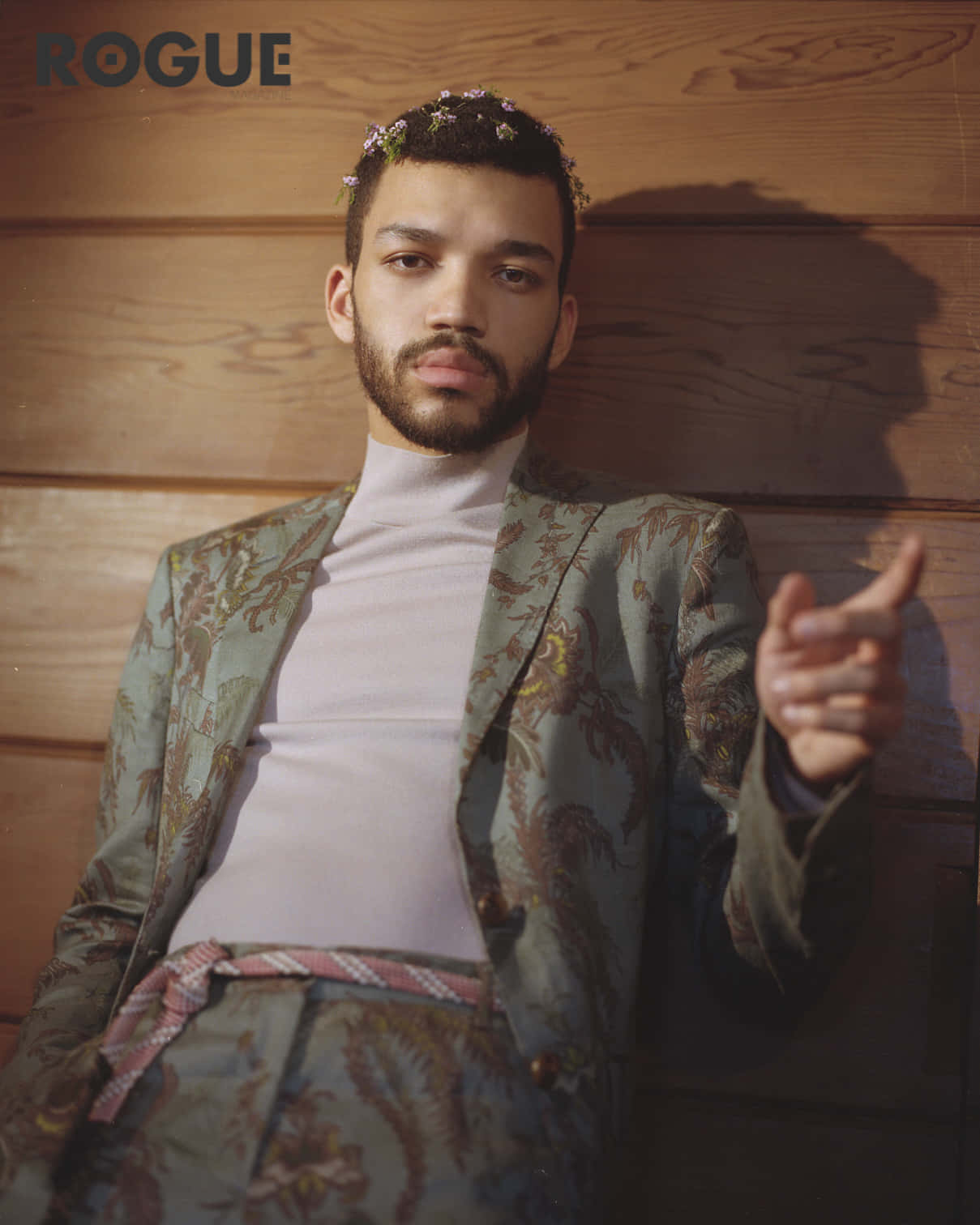 Justice Smith Looking Pensive In A Portrait Photo Shoot. Wallpaper
