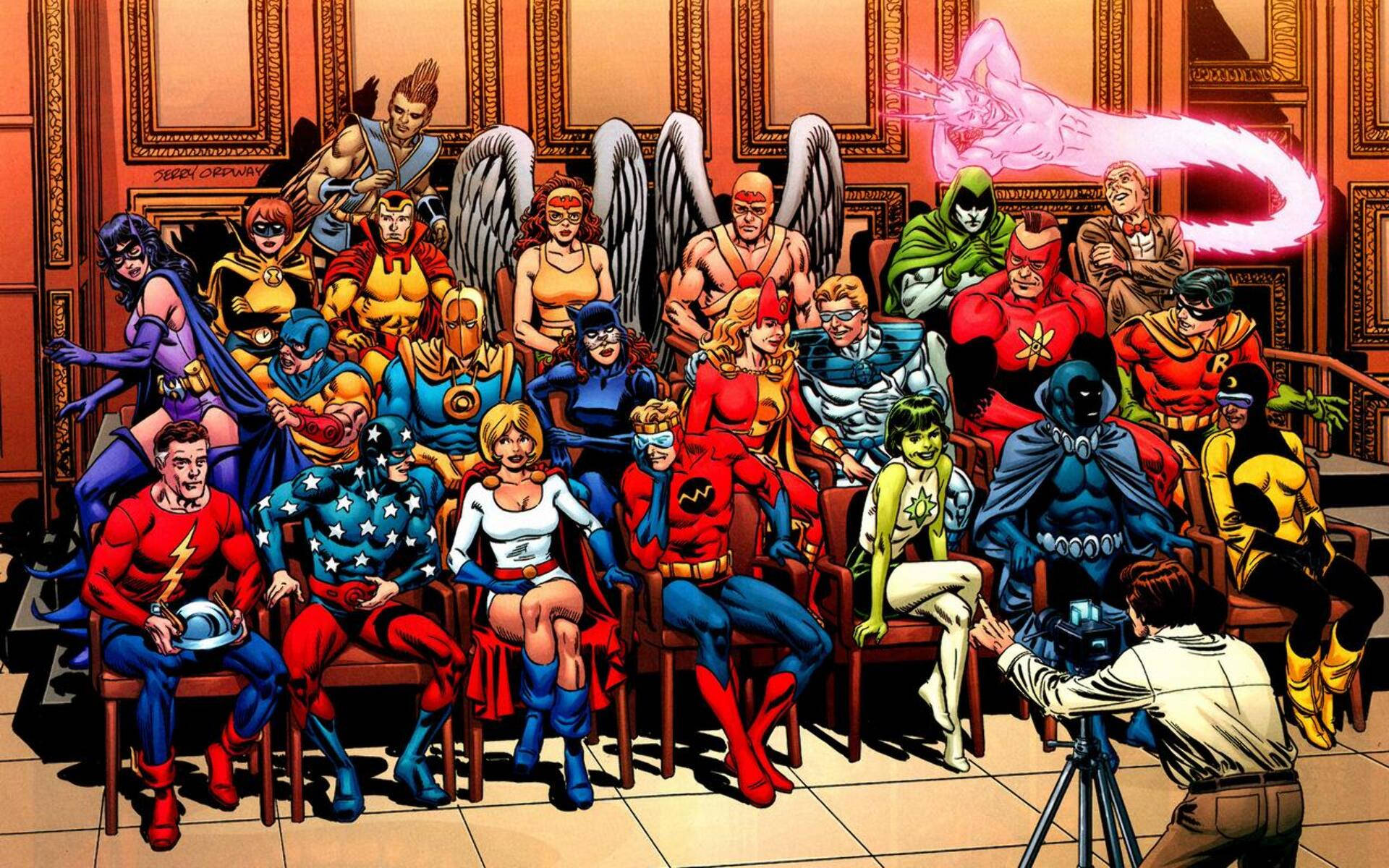 Sociedadeda Justiça Da América Da Dc Comics. Papel de Parede