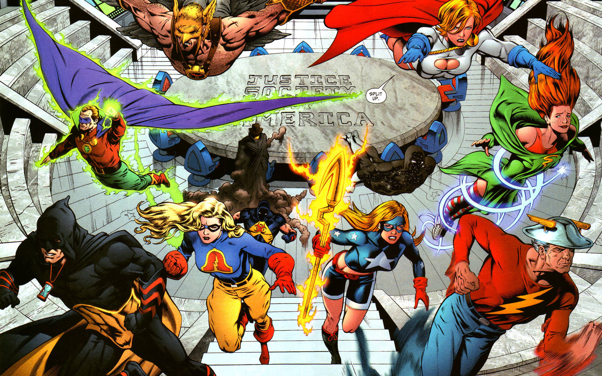 Sociedadeda Justiça Da América Super-heróis. Papel de Parede