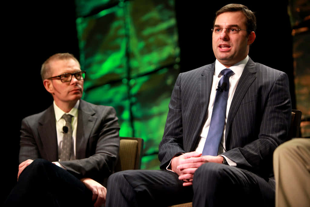 Justin Amash, U.s. Representative, Giving A Speech On Stage. Wallpaper