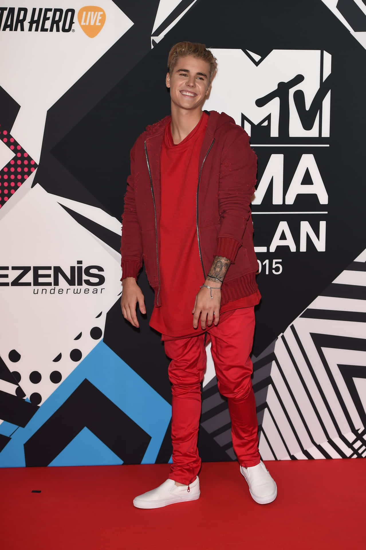 Wallpaper - Justin Bieber klar til at tage på 2015 tapet Wallpaper