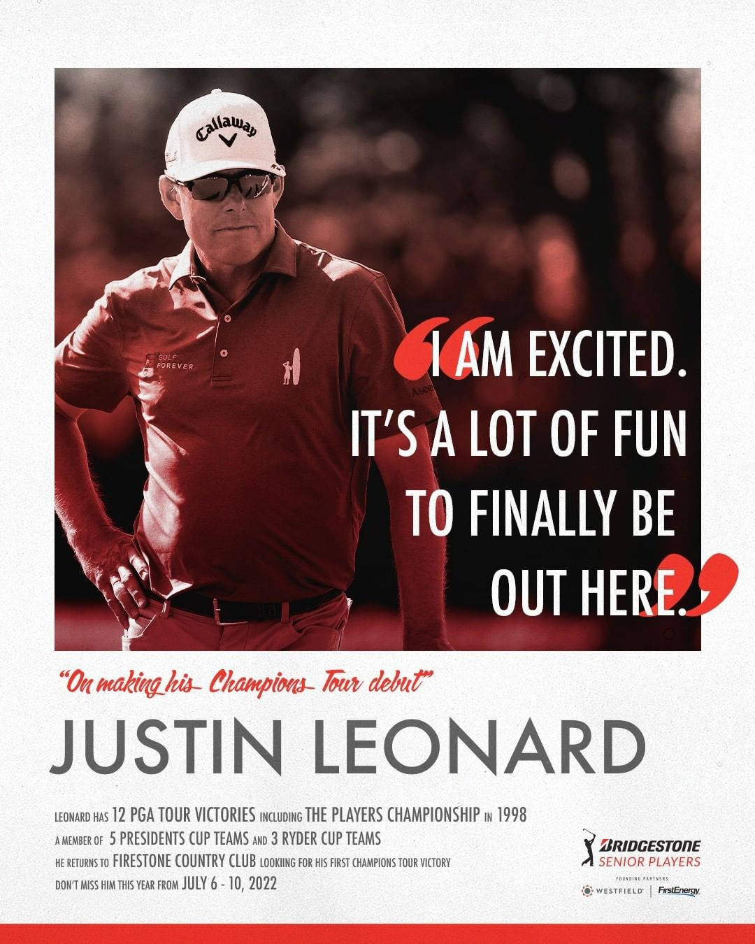 Justin Leonard Excited Quote Wallpaper