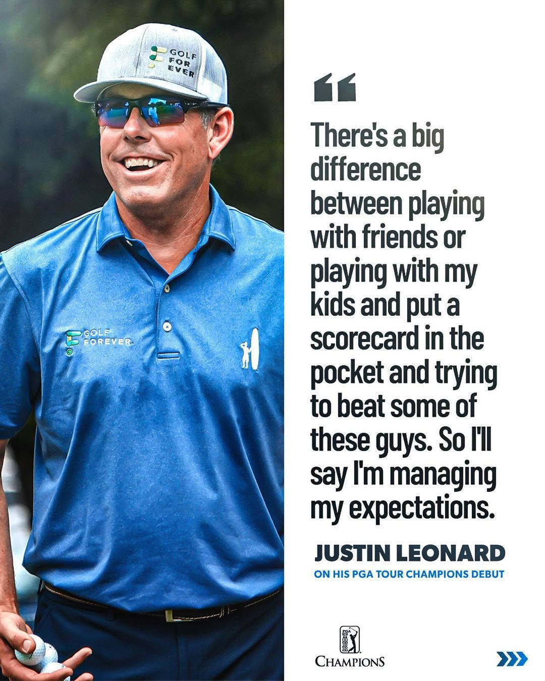 Justin Leonard PGA Champions Tour Citat: 