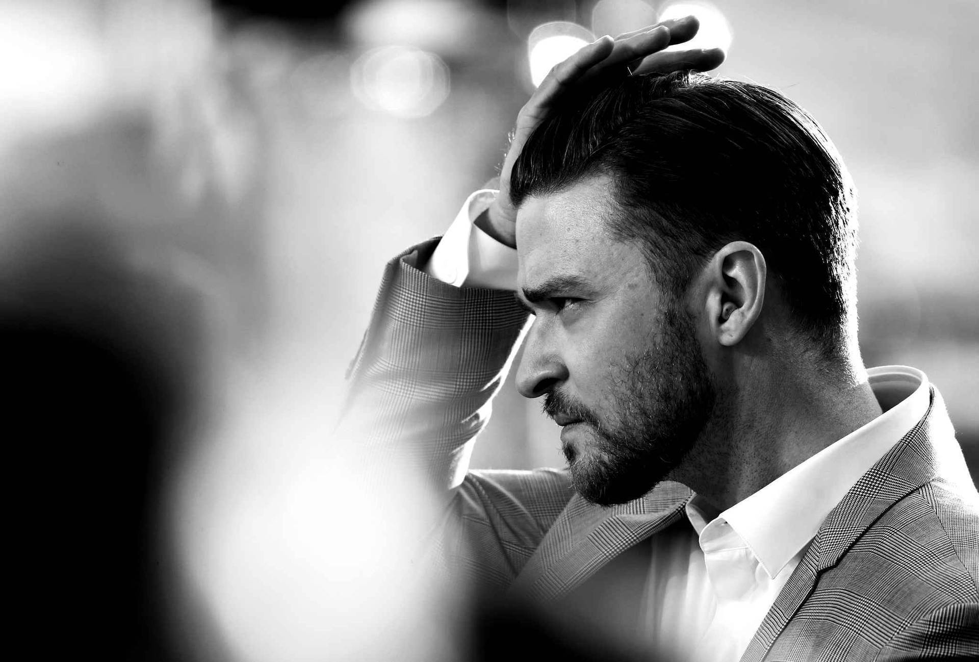 Striking Side Profile of Justin Timberlake Wallpaper