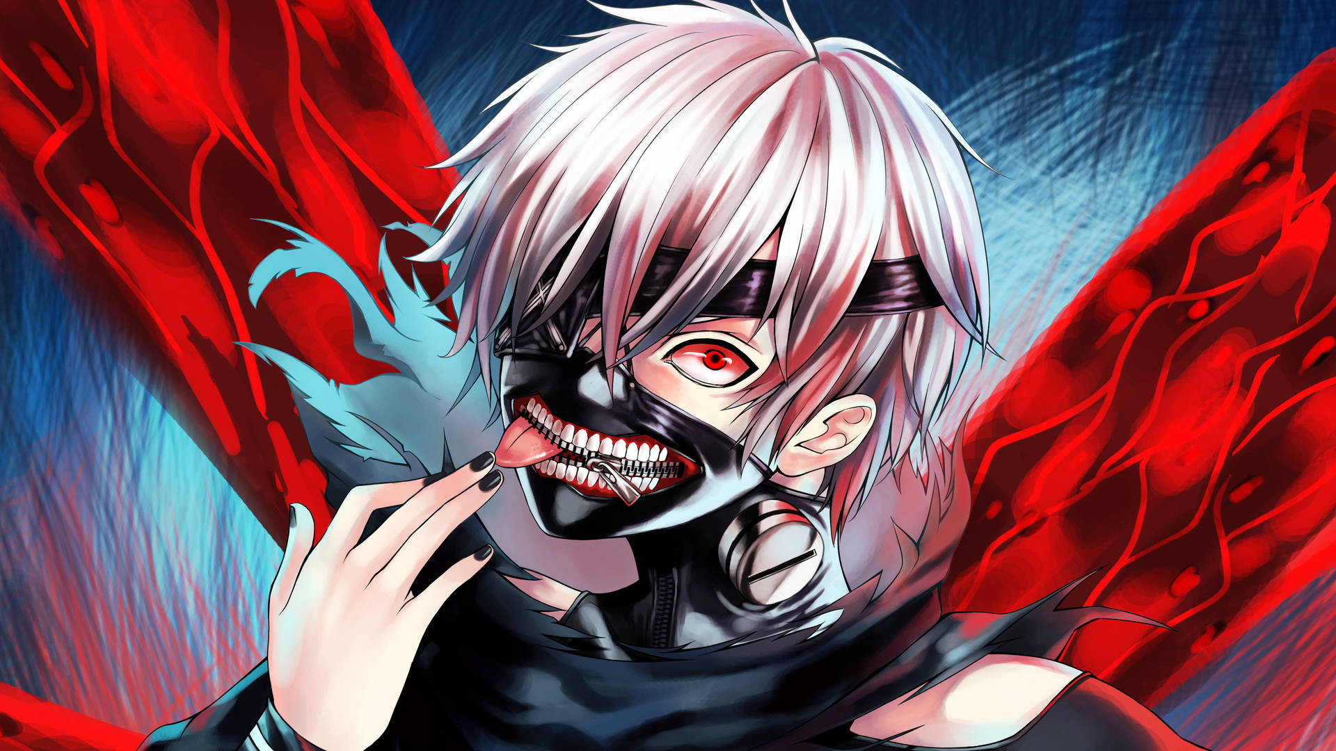 Juuzou Tokyo Ghoul 4k With Monstrous Mask Wallpaper