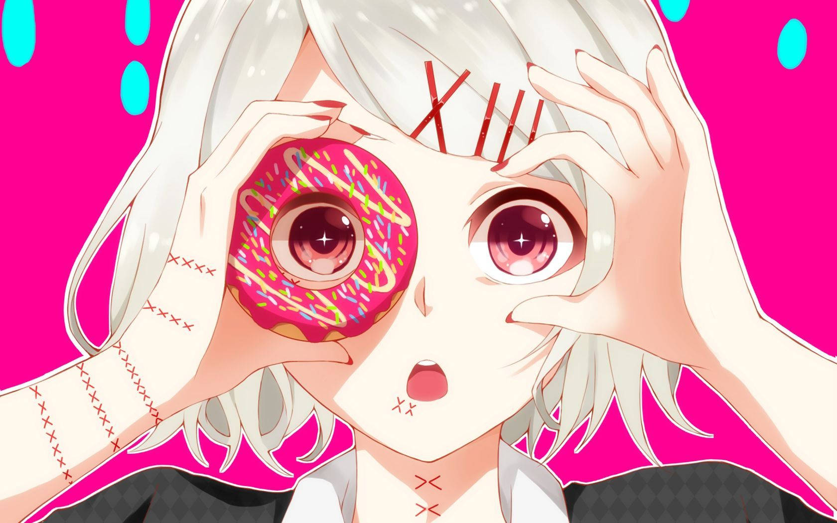 Juuzou Tokyo Ghoul 4k With Donut On Eye Wallpaper