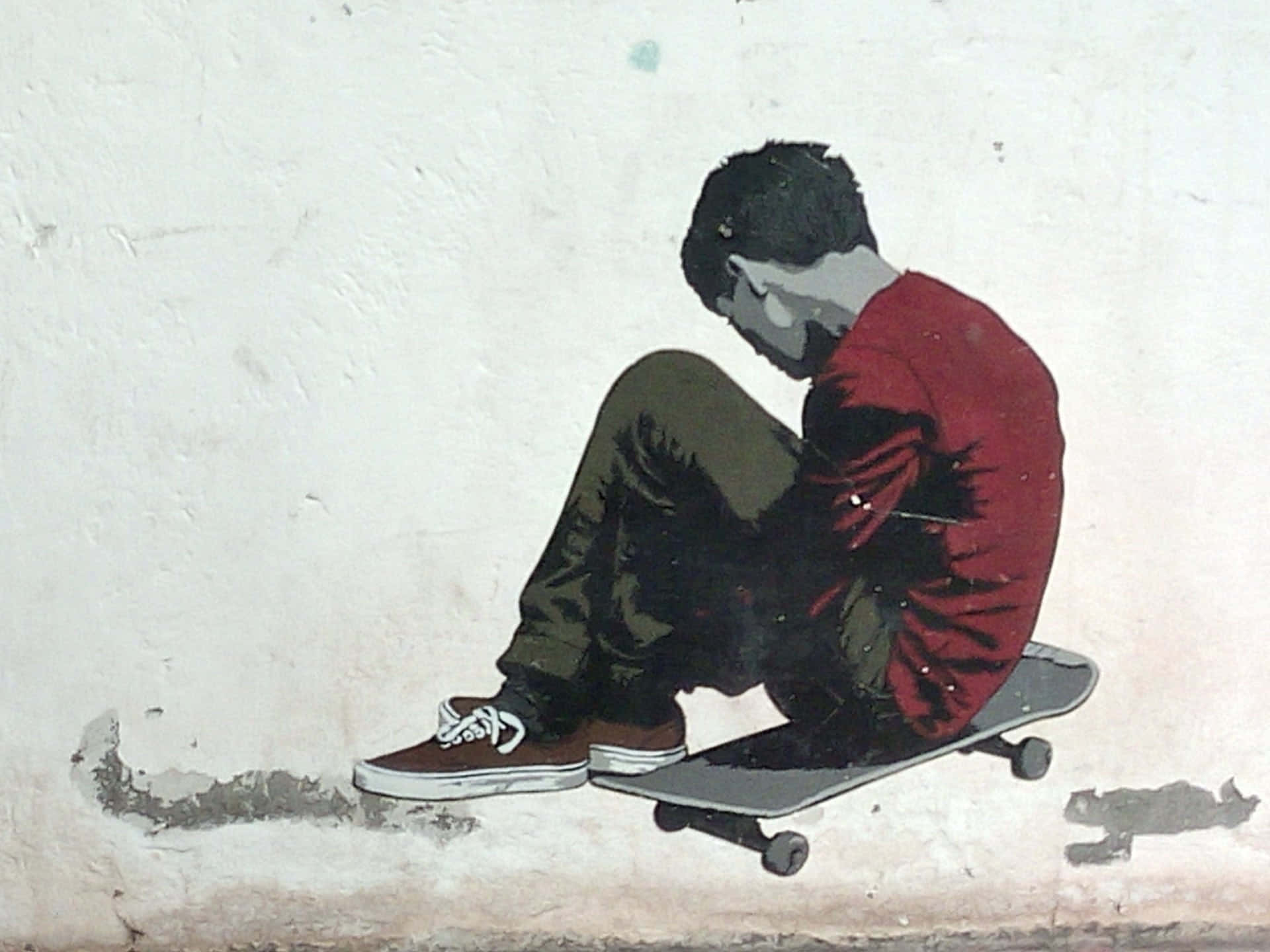Juvenile Emo Paint Art Wallpaper