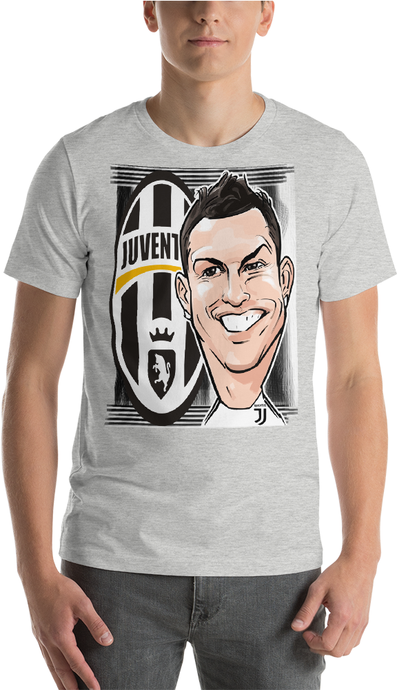 Juventus Fan T Shirtwith Cartoon Character PNG