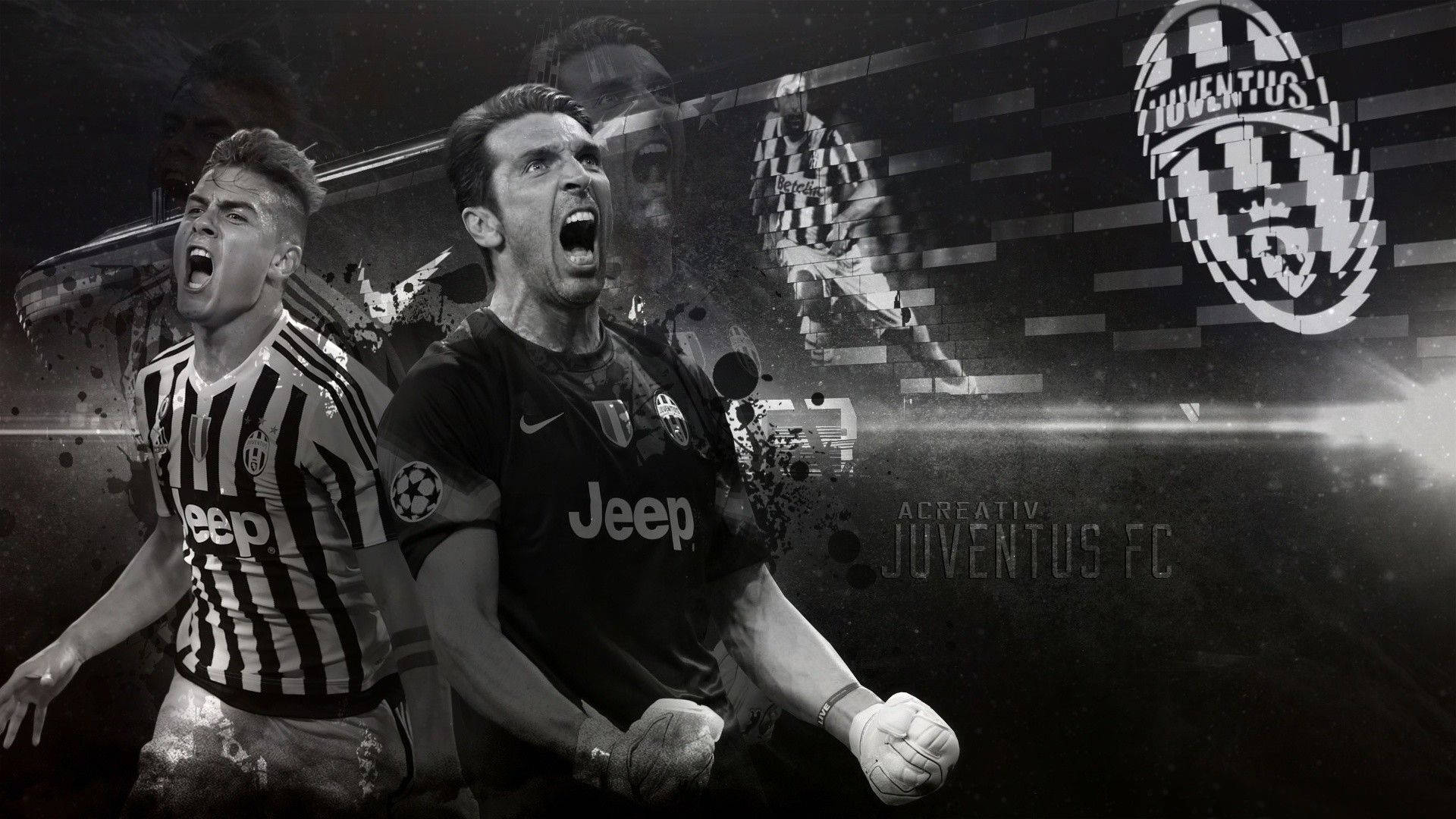Juventusgianluigi Buffon Och Paulo Dybala. Wallpaper