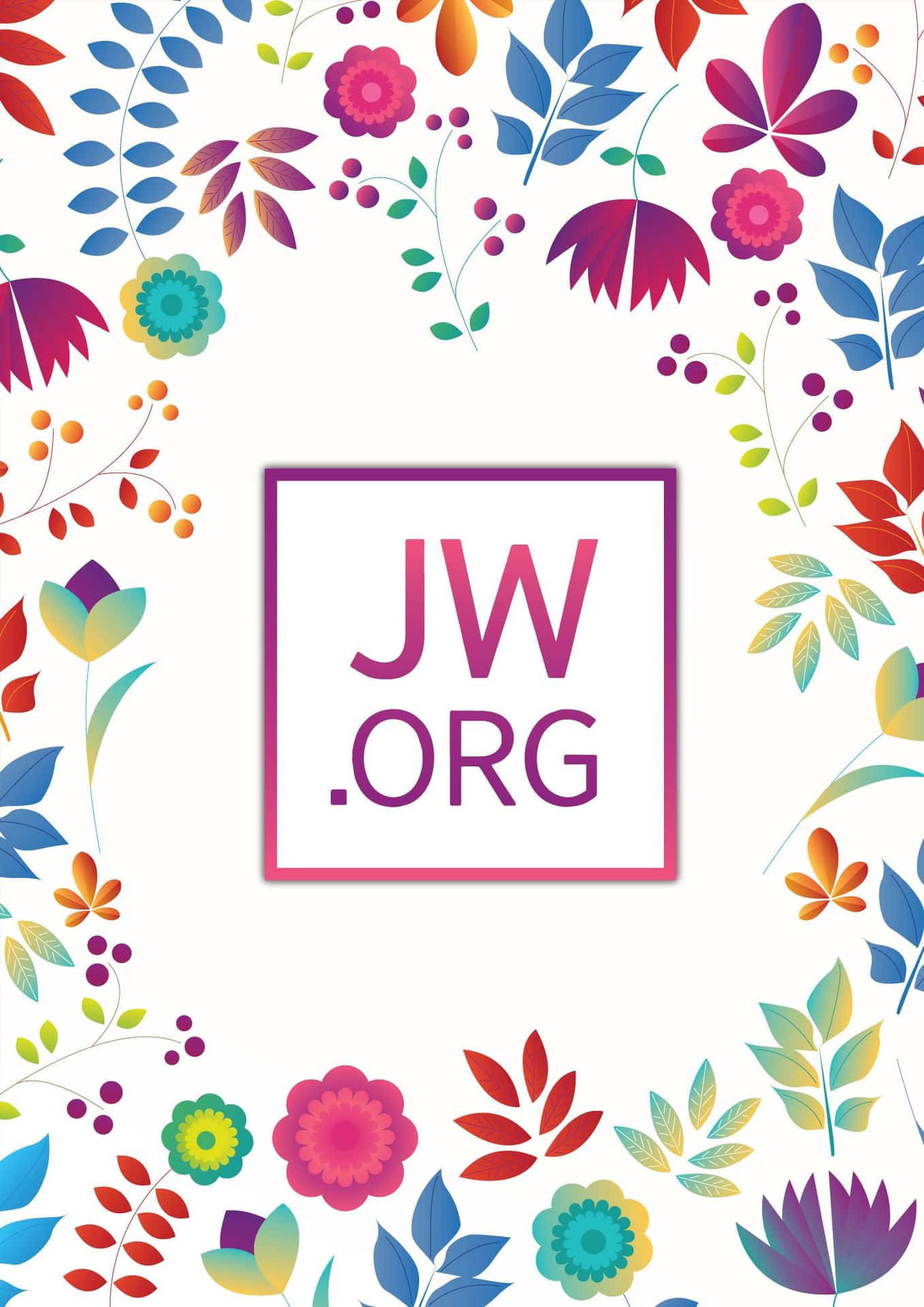 Logode Jworg Con Elementos Florales Fondo de pantalla