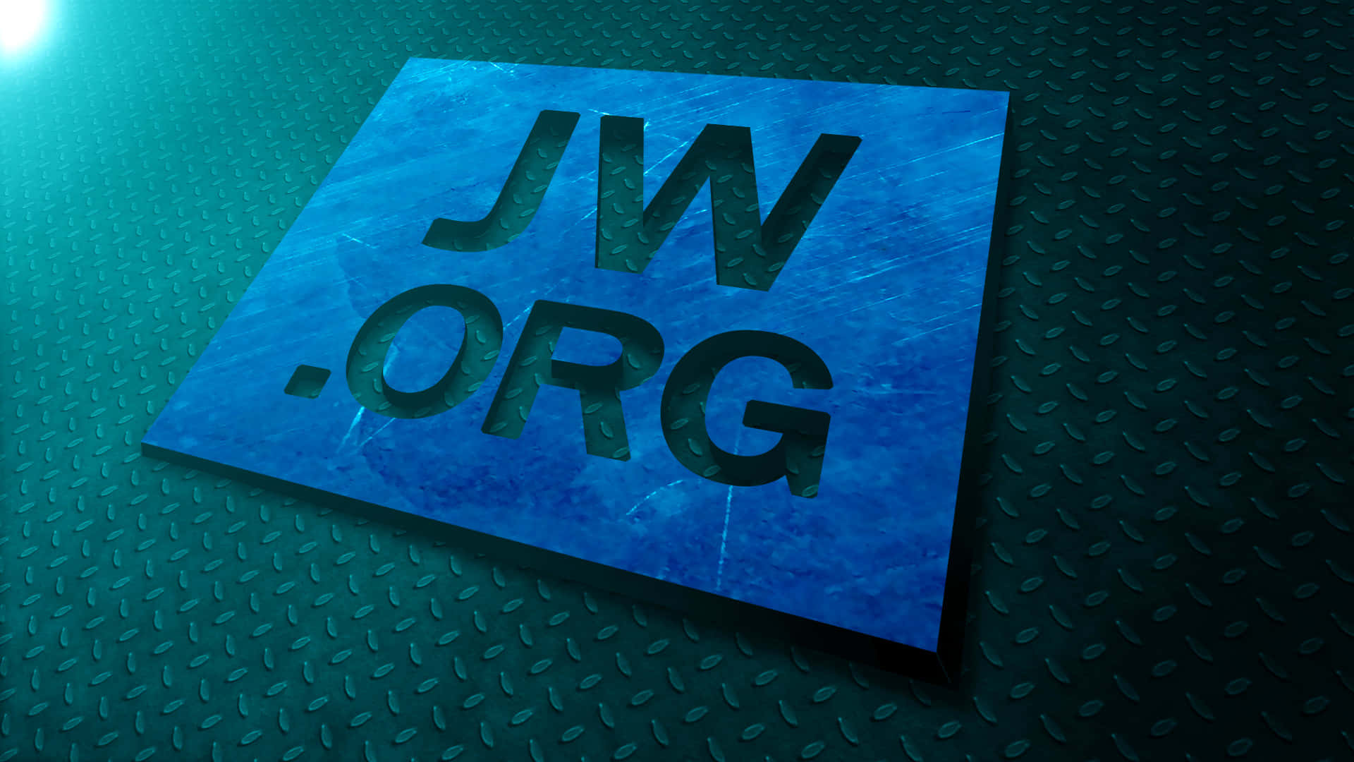 Logojw.org Su Una Piastra Di Acciaio. Sfondo