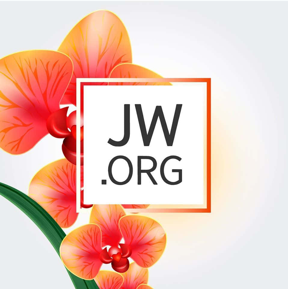 Download Jw Org Logo With Orange Flowers Wallpaper | Wallpapers.com