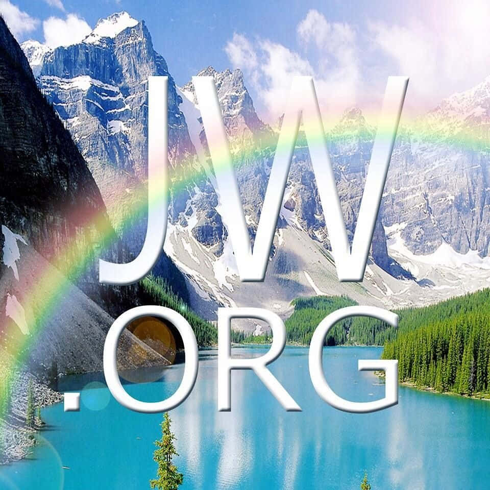 JWorg med hvide bjerge og regnbue Wallpaper