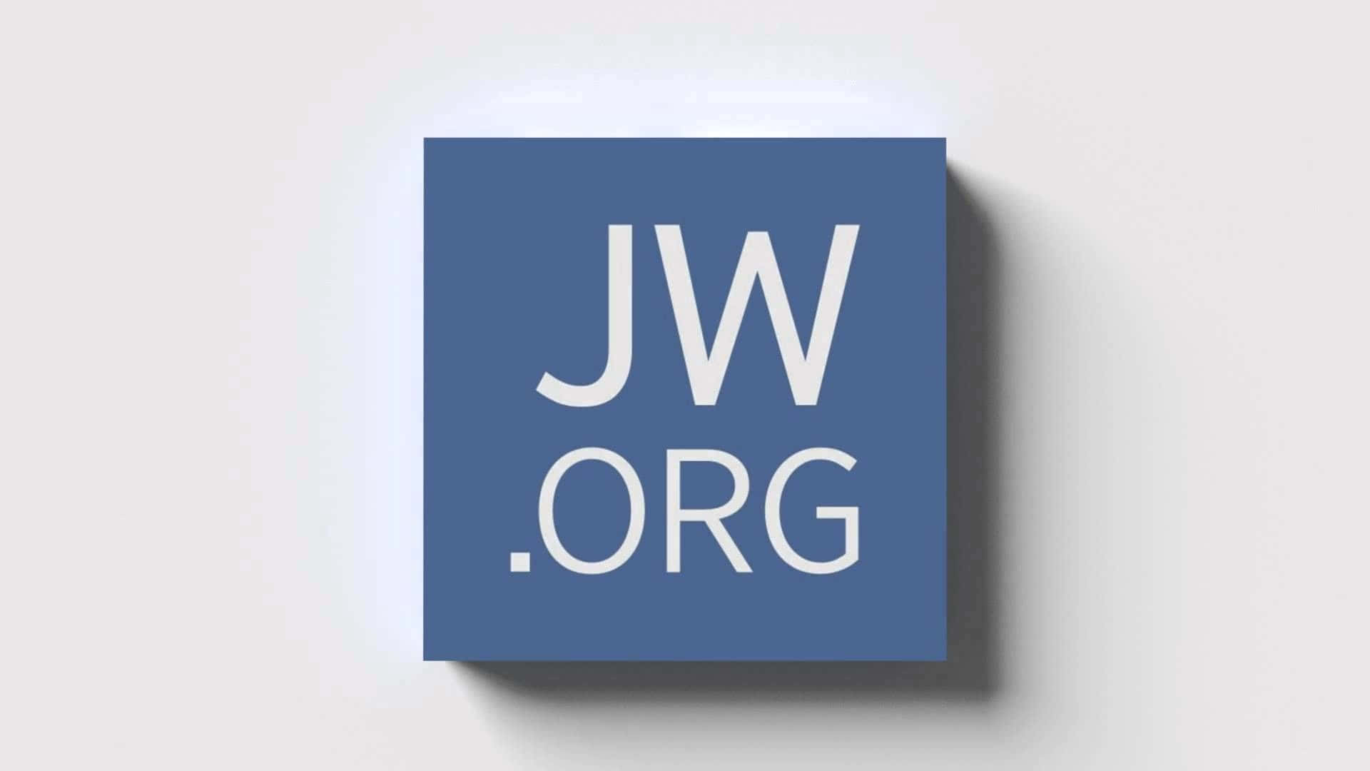 Logode Jworg En Un Cuadrado Azul. Fondo de pantalla