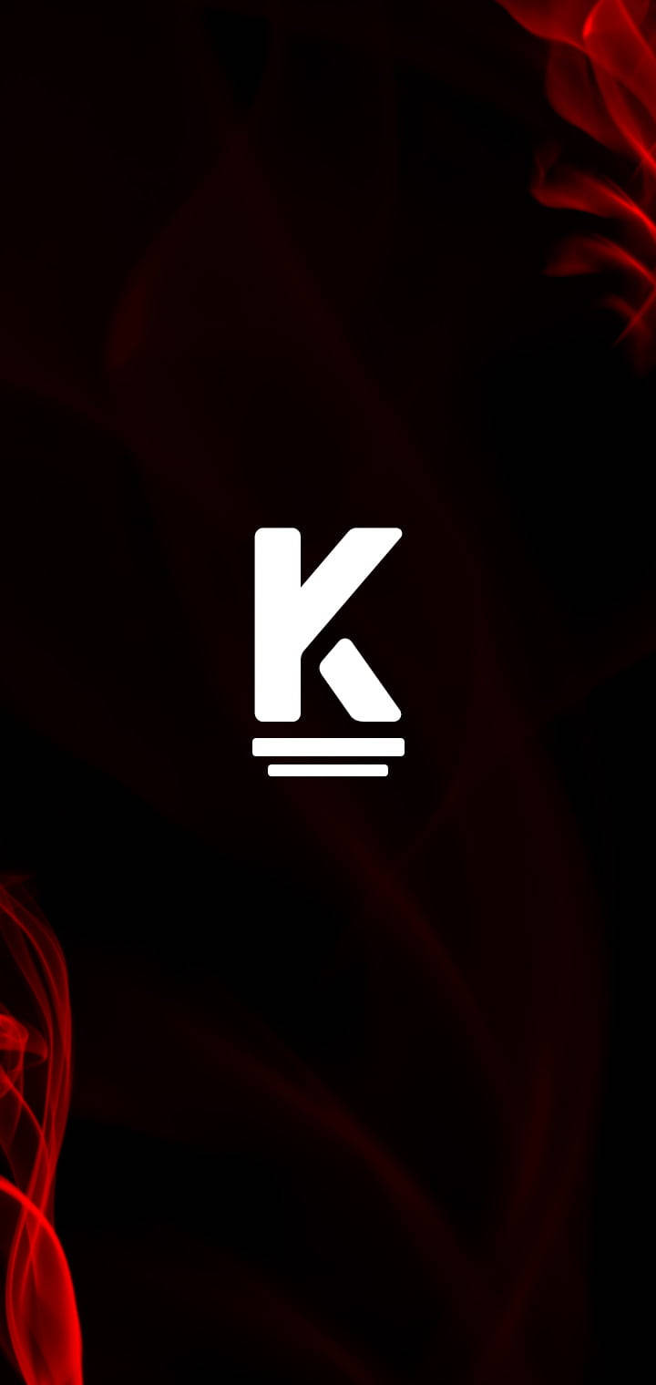 K Alfabet Med Rød Røg Wallpaper