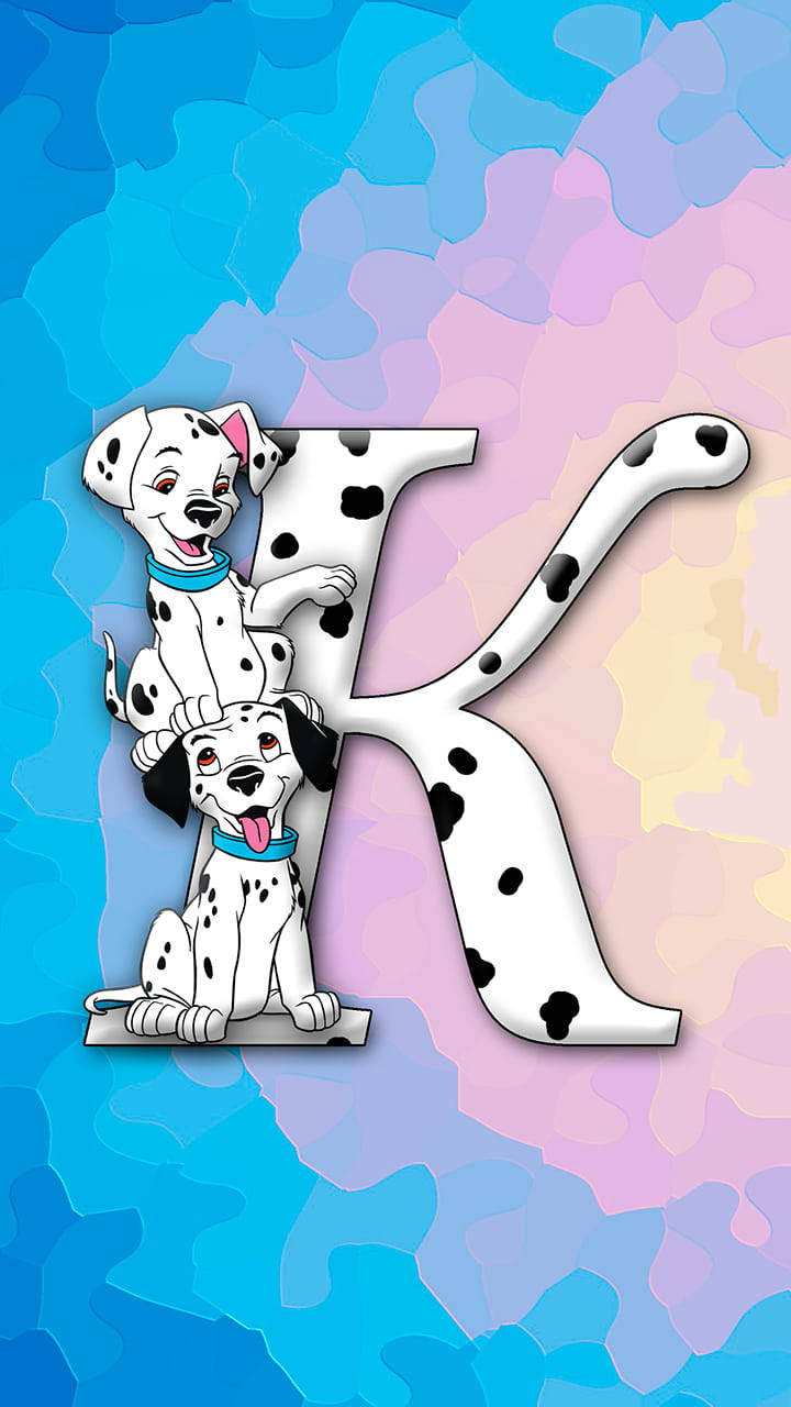 K Alphabet With Dalmatians Wallpaper