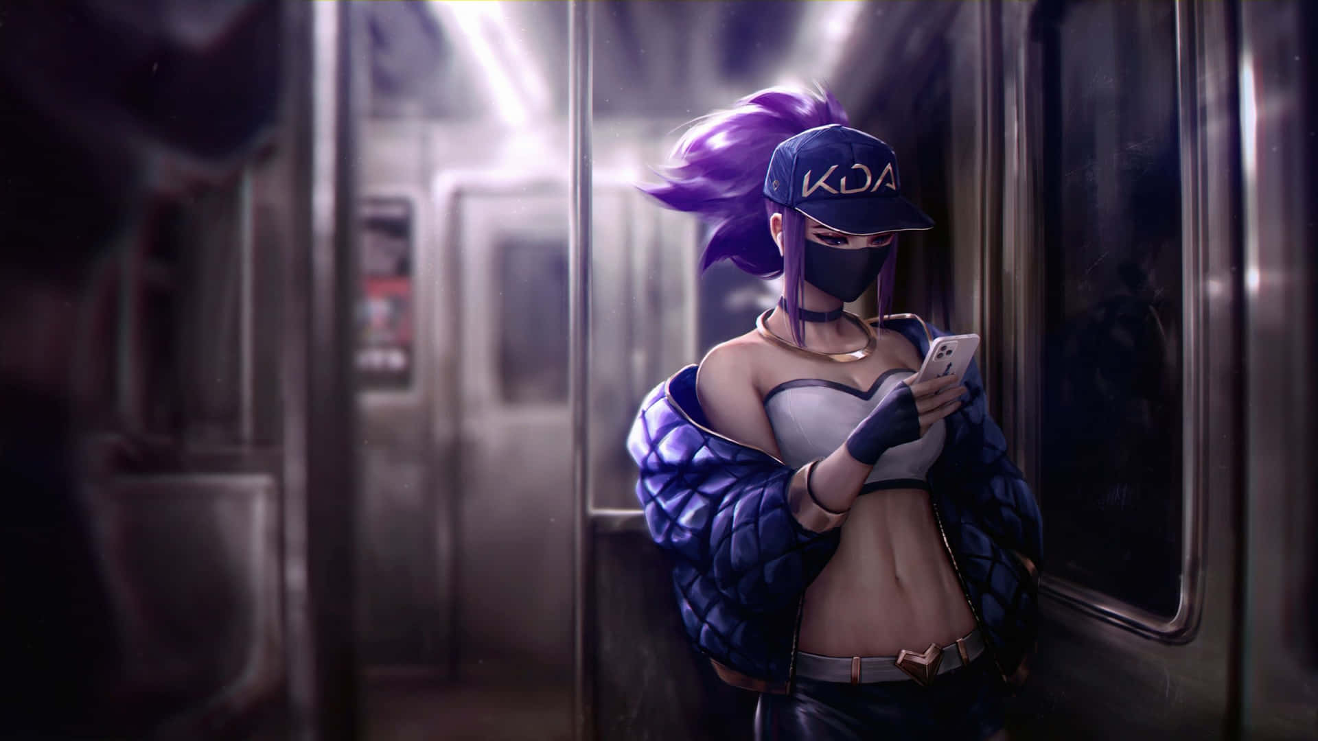 K D A Akali Subway Serenity Wallpaper