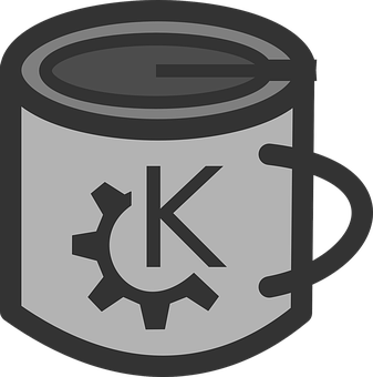 K D E Gear Logo Mug PNG