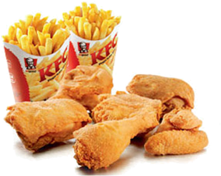 K F C Fried Chickenand Fries PNG