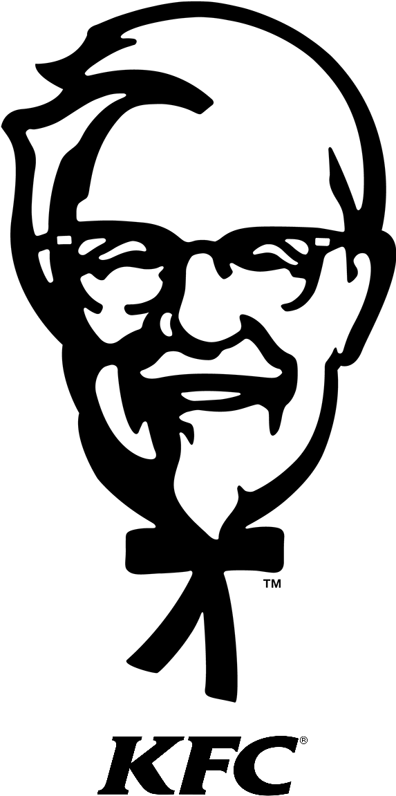 K F C Logo Blackand White PNG